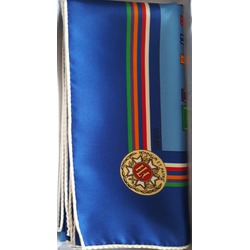 Foulard bleu (90x90 cm)