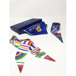 Foulard bleu (90x90 cm)