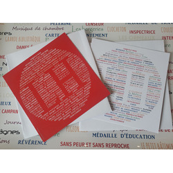 Carte d'artiste "Les Mots LH"
