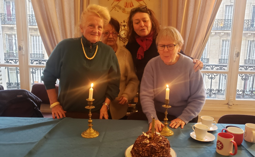 Françoise Monier (Mansard 1954-57), Gwénaële Viaouët (1962-66), Marie-Laure Paris (promo 1984) et Marie-France Durieux (1953-60)