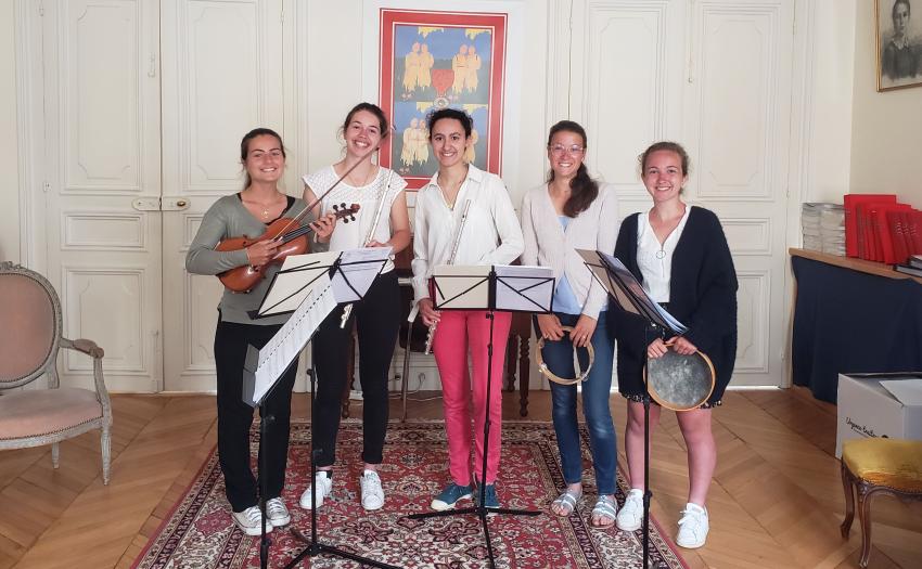 Diane Zeller, Jeanne Blanchard, Hermine Poirier-Coutansais, Charlotte Baffet et Jeanne Billet