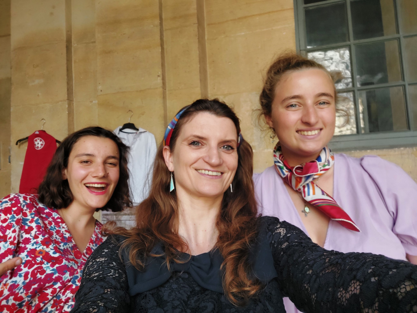 Agathe, Murielle et Hermine aux journées de rentrée à Saint-Denis